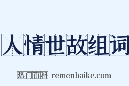 人情世故组词是什么意思的图片
